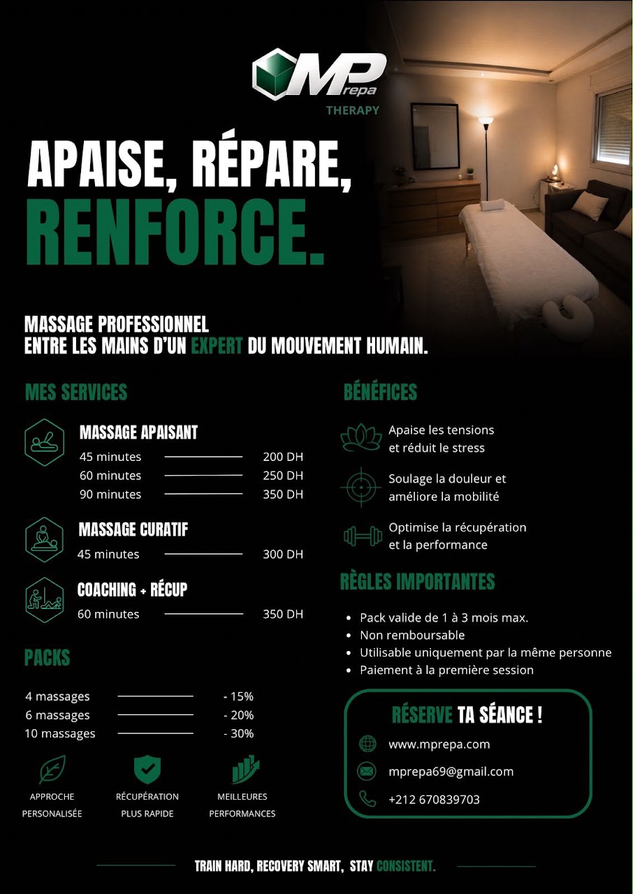 MPREPA - Préparation Physique - Coaching - Réhabilitation - Massages — photo 4